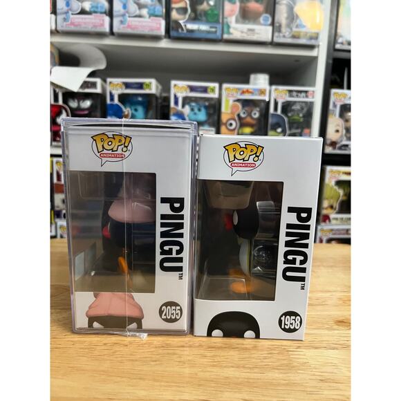 2 LIMITED EDITION Pingu Funko Pops Bath Towel #1958 #2055 Funko Pop Animation LE - Picture 2 of 6